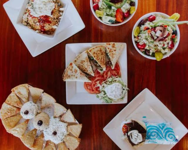 Greek dishes from Louis Pappas Fresh Greek at the Cooper Creek location near UTC.
