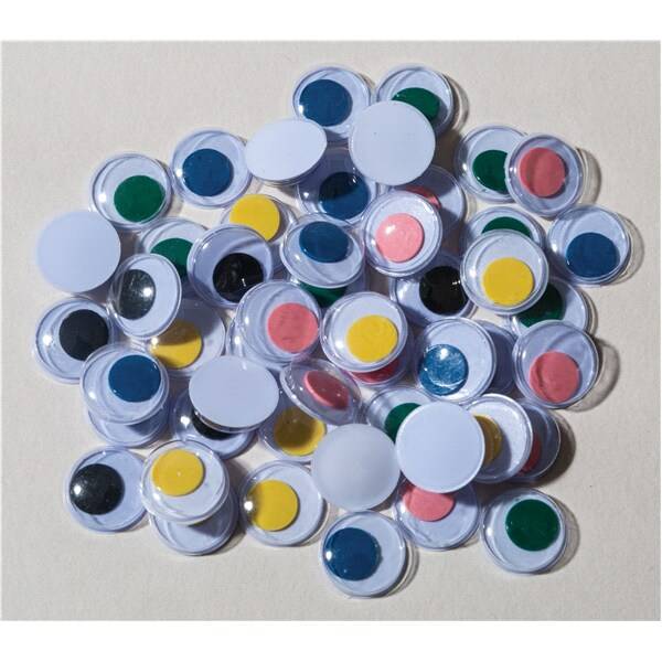 Creativity Street Wiggle Eyes, Multi-Color, 12 Mm, 50 Pieces