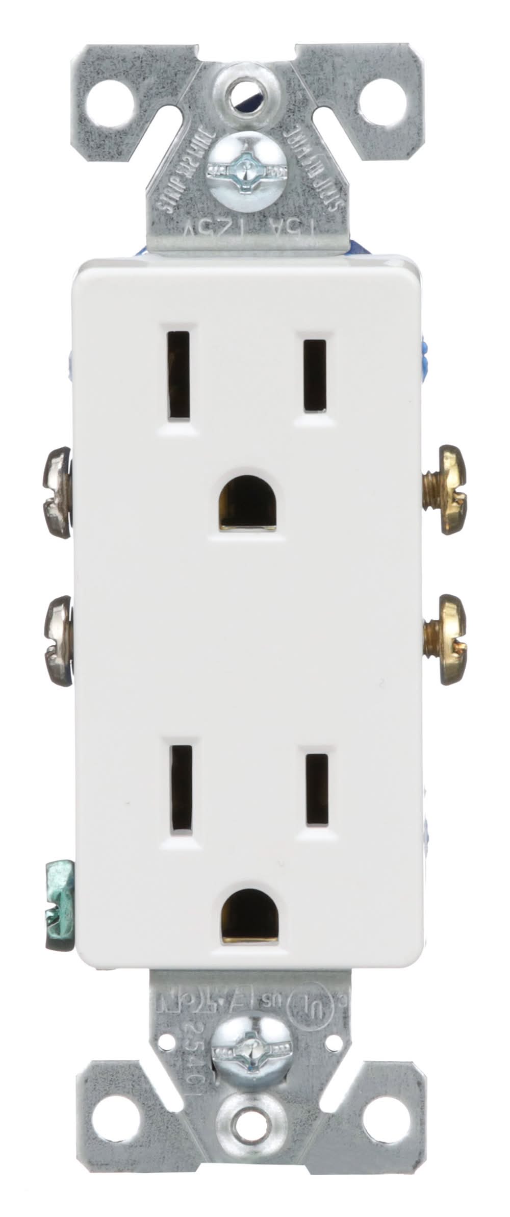 Eaton 15 -Amp 125-volt Tamper Resistant Residential Decorator Outlet Receptacles , White