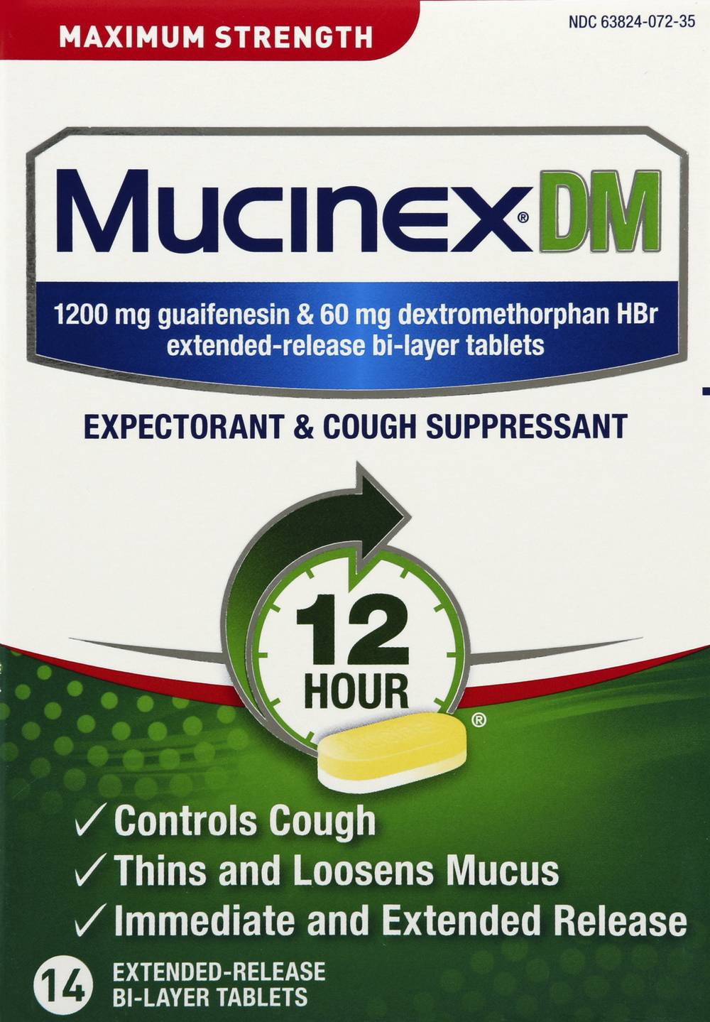 Mucinex Expectorant & Cough Suppressant Tablets (14 ct)