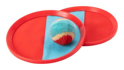 Fun In The Sun Toss N' Stick Ball Set Red/Blue