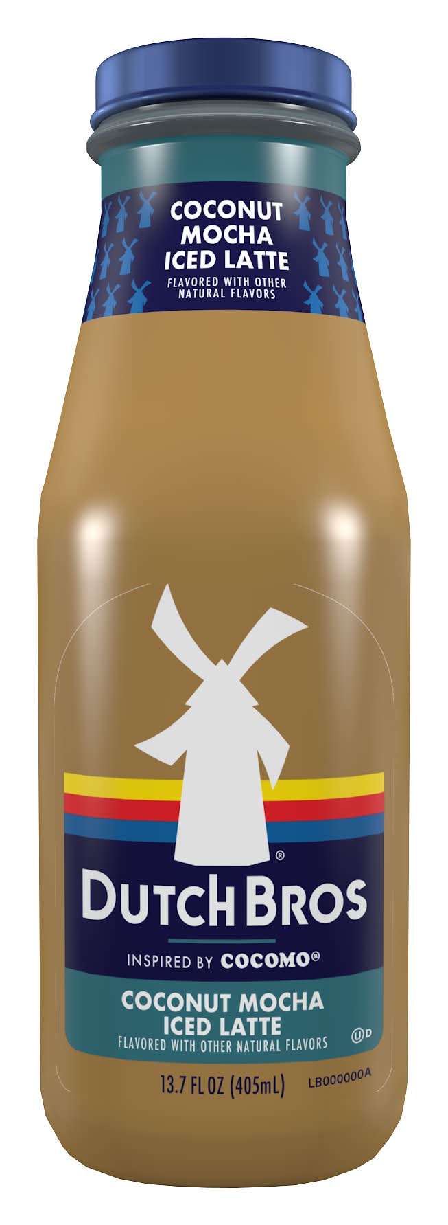 Dutch Bros Flavored Iced Latte Coffee, Coconut Mocha (13.7 fl oz)