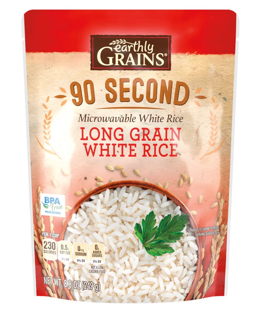 Earthly Grains Long Grain White Ready to Serve Rice