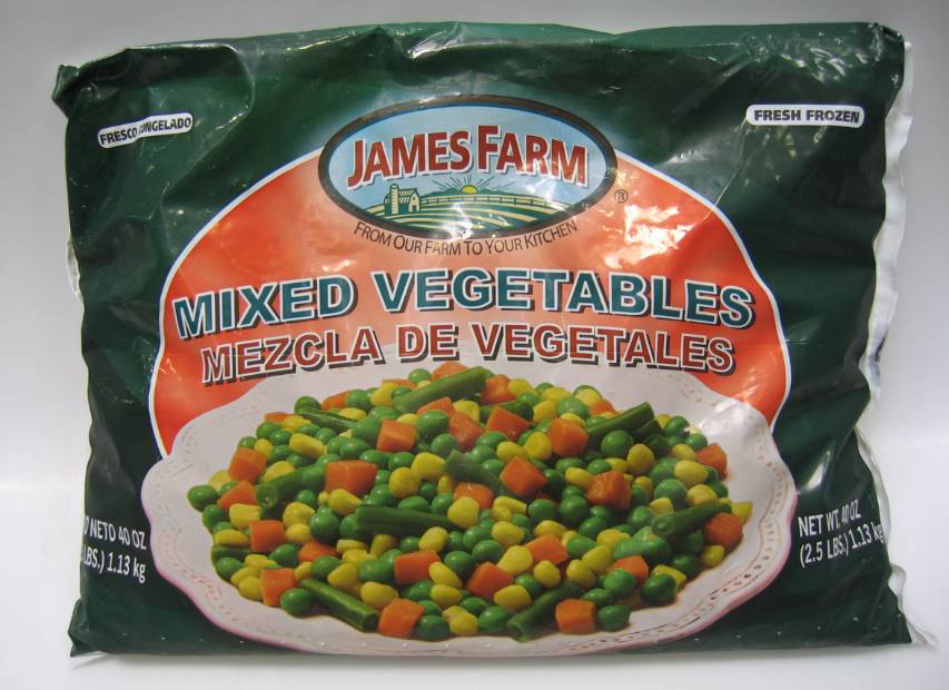 Frozen James Farm - IQF Mixed Vegetables - 2.5 lbs