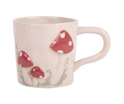White & Red Mushroom Mug, 13.6 oz.