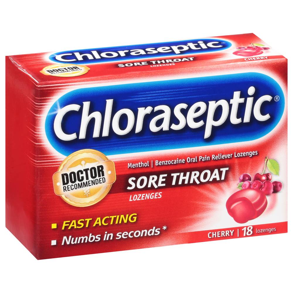 Chloraseptic Cherry Flavor Sore Throat Lozenges (2.89 oz)