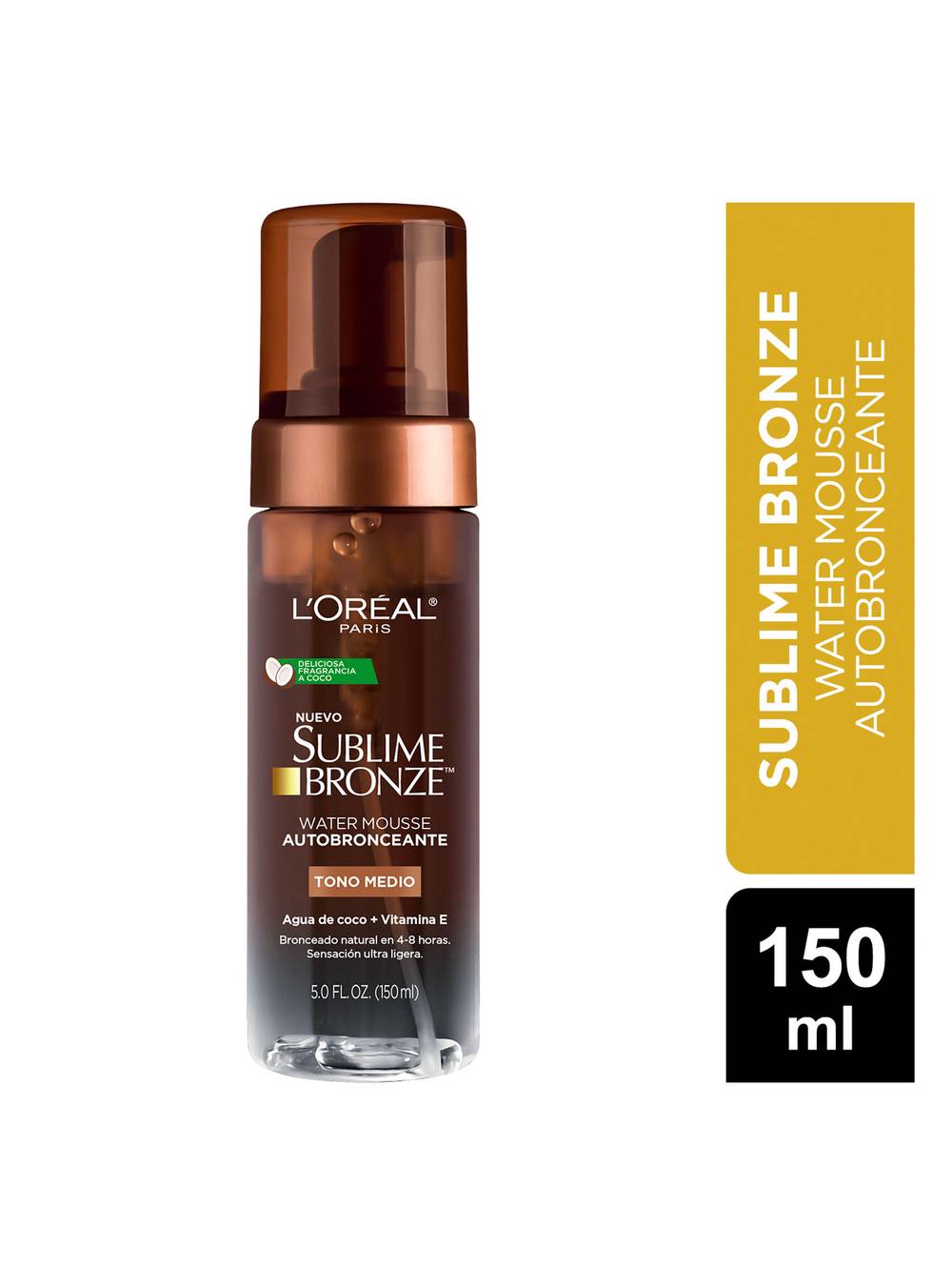 Sublime bronze autobronceante sublime bronze water mousse tono medio 150 ml