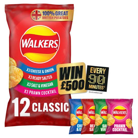 Walkers Classic Pack 12 x 25g