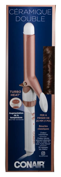 Conair fer à friser double céramique - conair double ceramic 1" curling iron