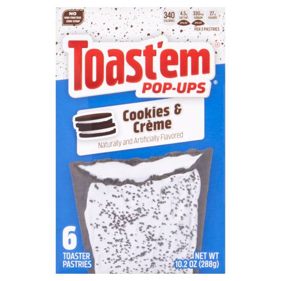 Toast'em Pop-Ups Cookies & Crème Toaster Pastries