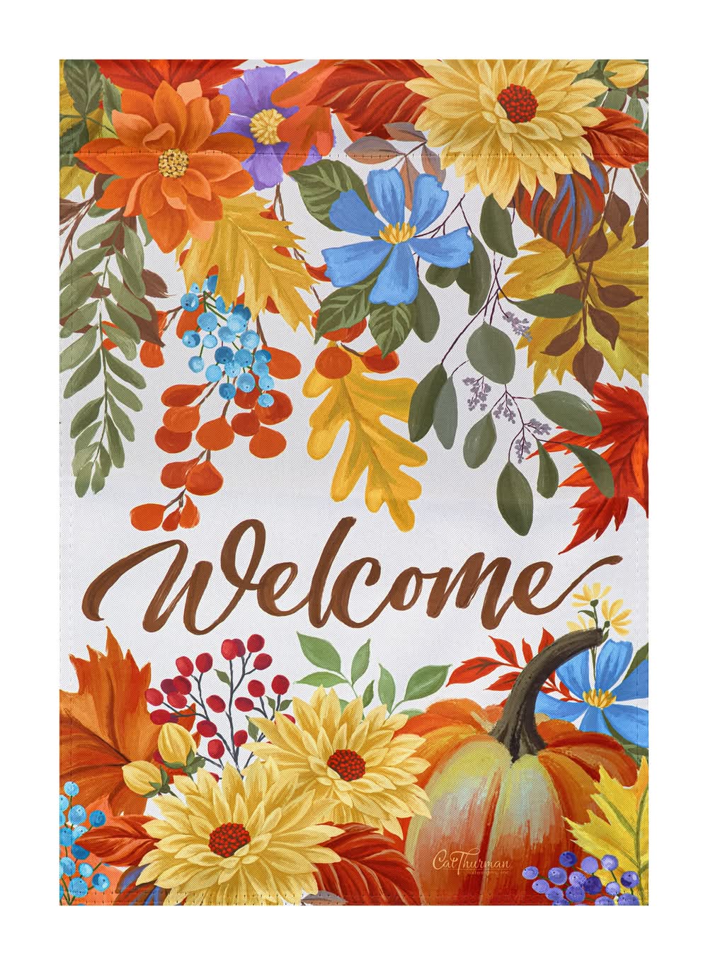 Style Selections 1.04-ft W x 1.5-ft H Fall Garden flag
