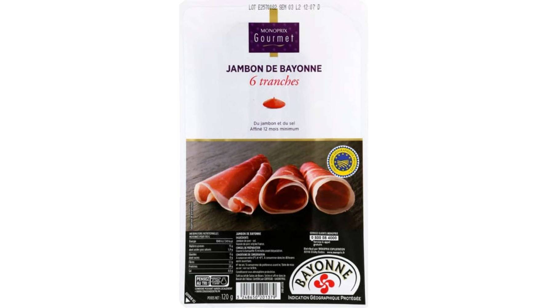 Monoprix Gourmet - Jambon de bayonne
