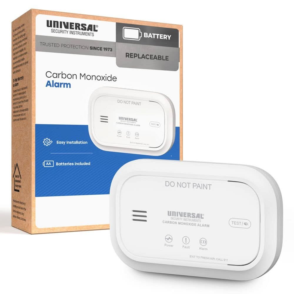 Universal Security Instruments Aa Battery Powered Carbon Monoxide Detector