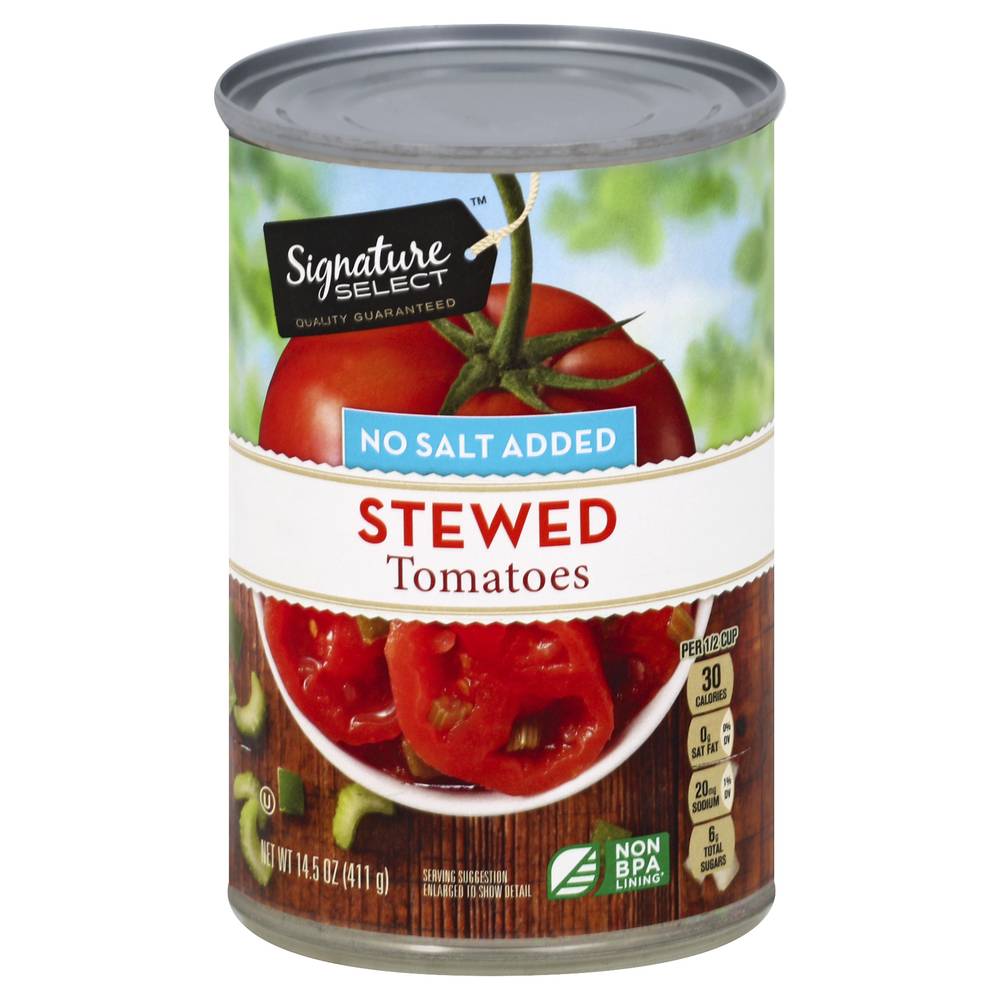 Signature Select Tomatoes Sliced Stewed No Salt Added (14.5 oz)