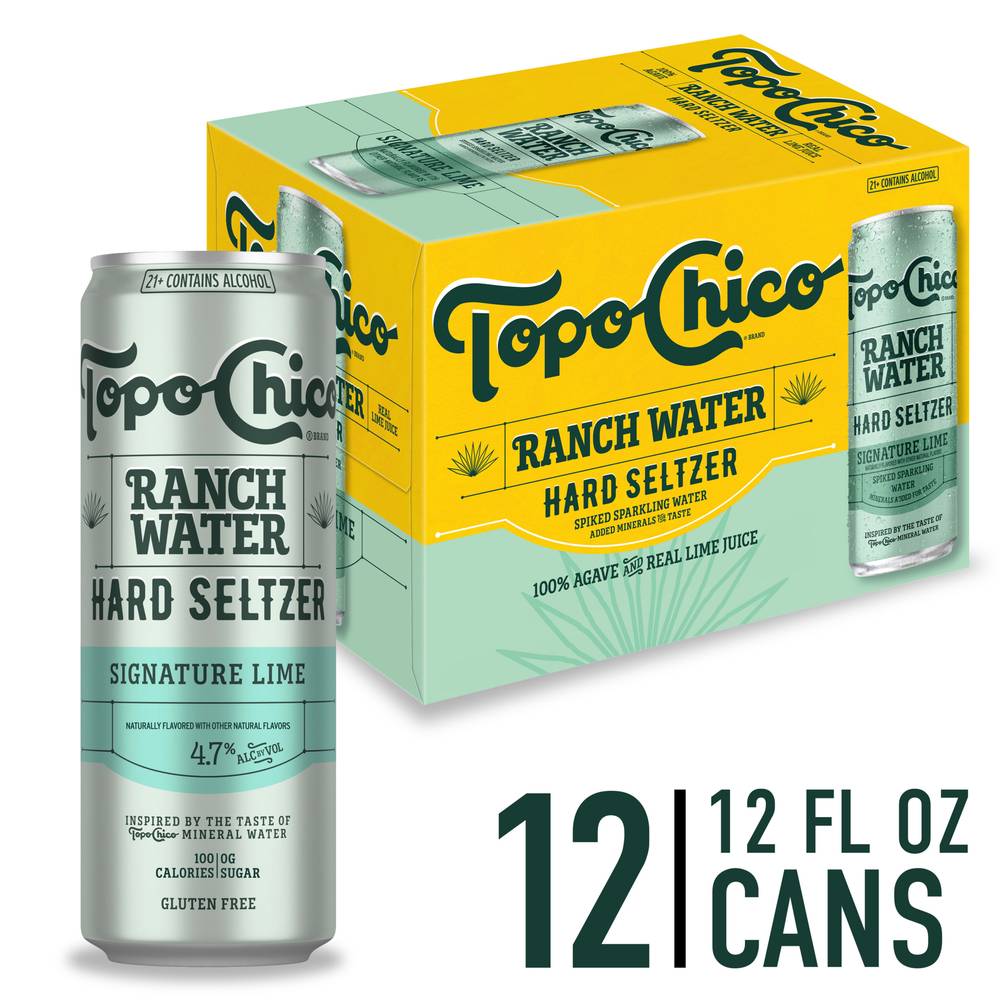 Topo Chico Original Ranch Water Hard Seltzer (12 pack, 12 fl oz)