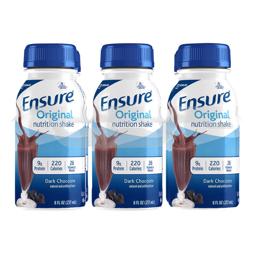 Ensure Dark Chocolate Original Nutrition Shake (6 x 8 oz)