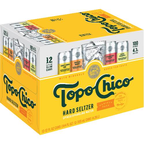 Topo Chico Hard Seltzer Variety 12 Pack Cans