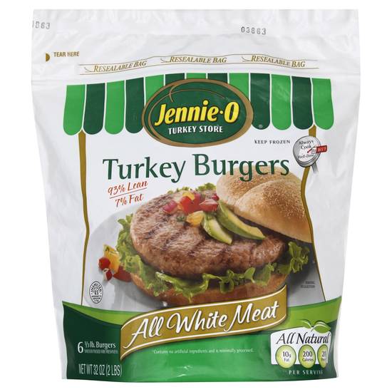 Jennie-O Turkey Burgers (all white meat)
