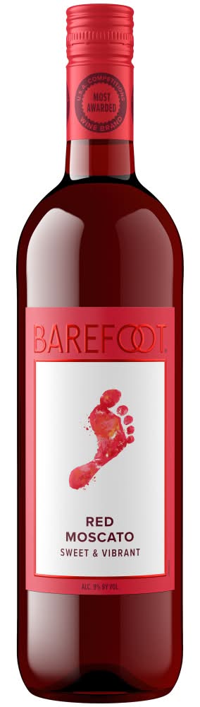 Barefoot Wine California Red Moscato Wine (750 ml)