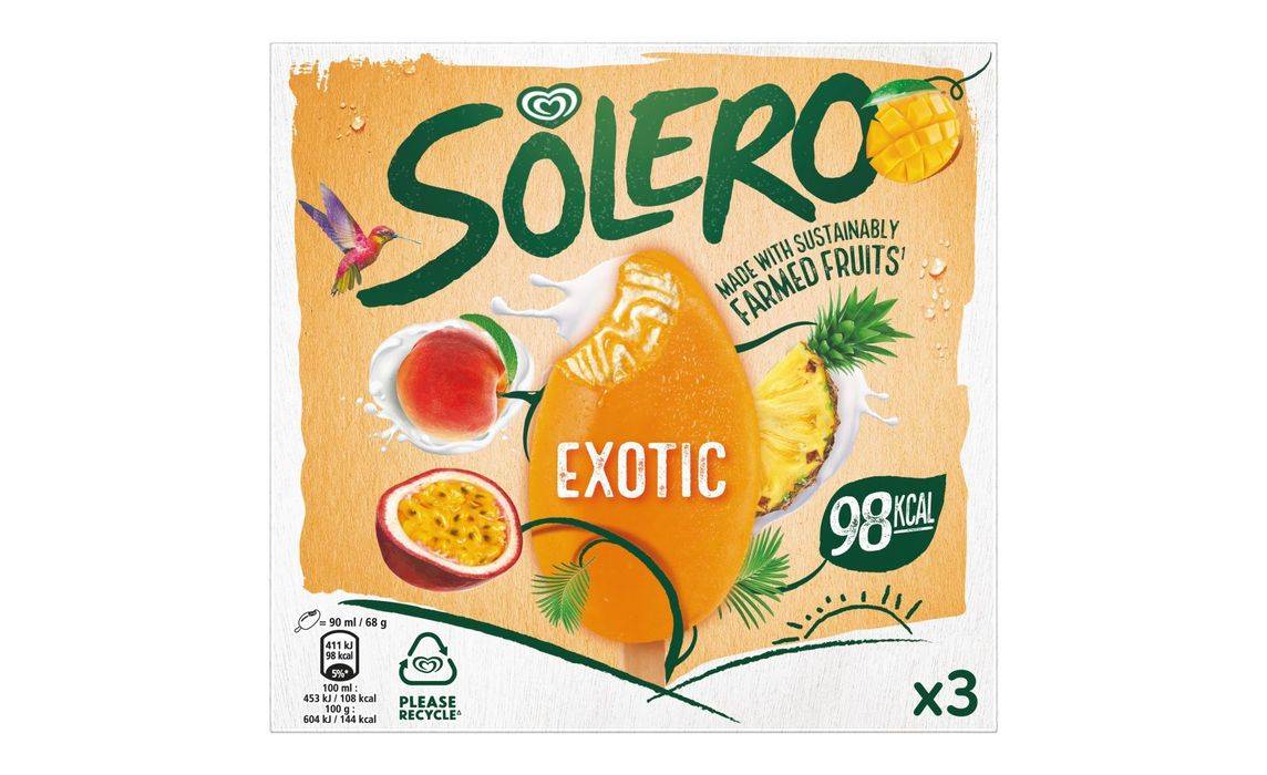 Solero Ice Cream Sticks Exotic 3 X 90ml (389542)