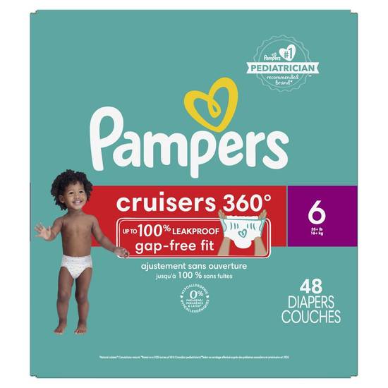 Pampers Cruisers 360 Diapers Size 6 (48 units)