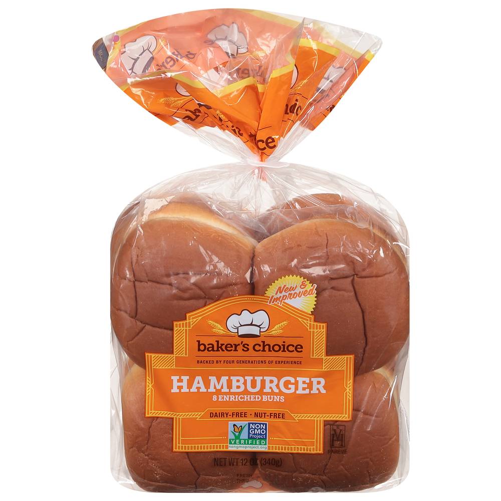 Baker's Choice Enriched Hamburger Buns (12 oz)