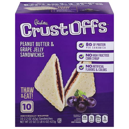 Charlotte's Crust Offs Sandwiches (peanut butter grape jelly)