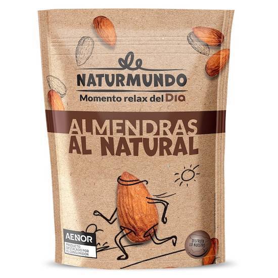 Almendras al natural con piel Naturmundo bolsa 200 g