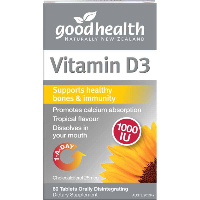 Good Health Vitamin D3 1000IU Tablets 60s