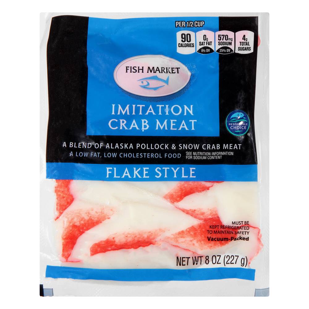 Fish Market Flake Style Imitation Crab Meat (8 oz)