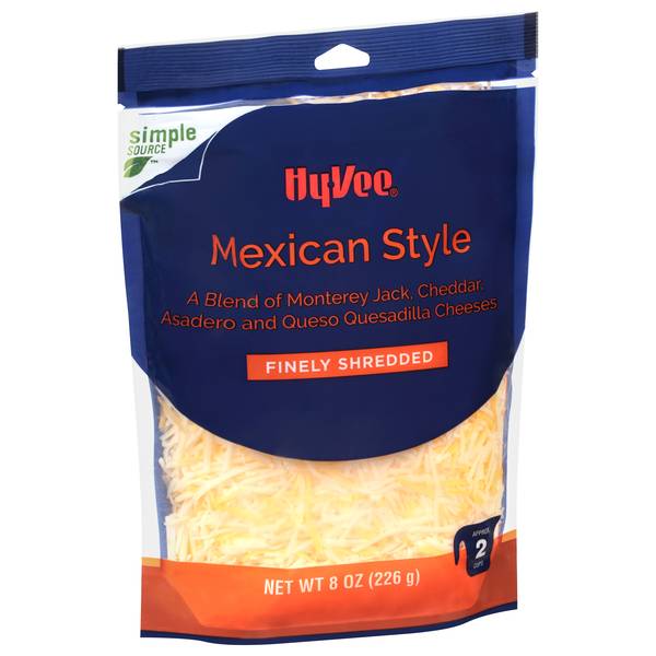 Hy-Vee Finely Shredded Mexican Natural Cheese (8 oz)