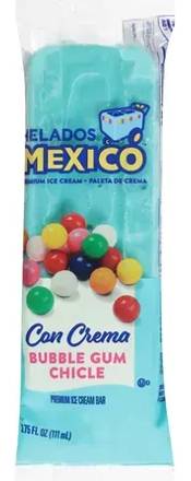 Helados Mexico Bubble Gum Ice Cream Bar 4oz Unit