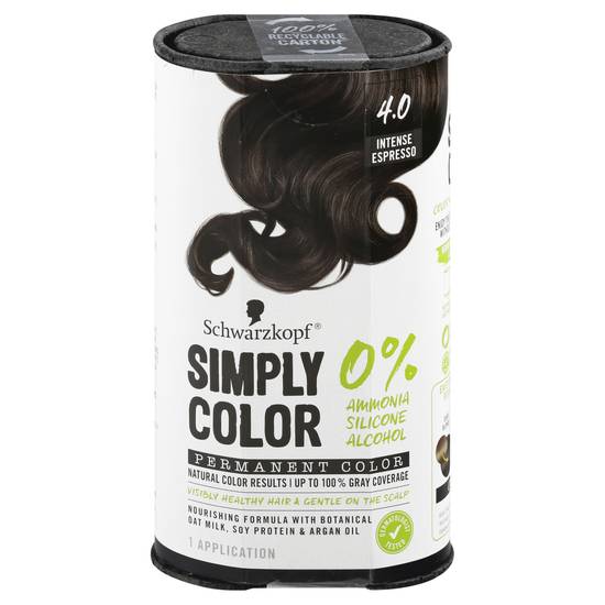 Schwarzkopf Simply Color Intense Espresso 4.0 Permanent Hair Color (4.0 intense espresso)