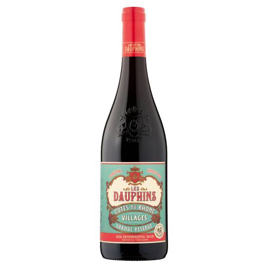 Les Dauphins Cotes Du Rhone Villages Red Wine 2018 (750ml)