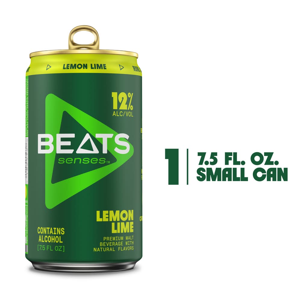 Beats Senses Premium Malt Beverage, Lemon Lime (7.5 fl oz)