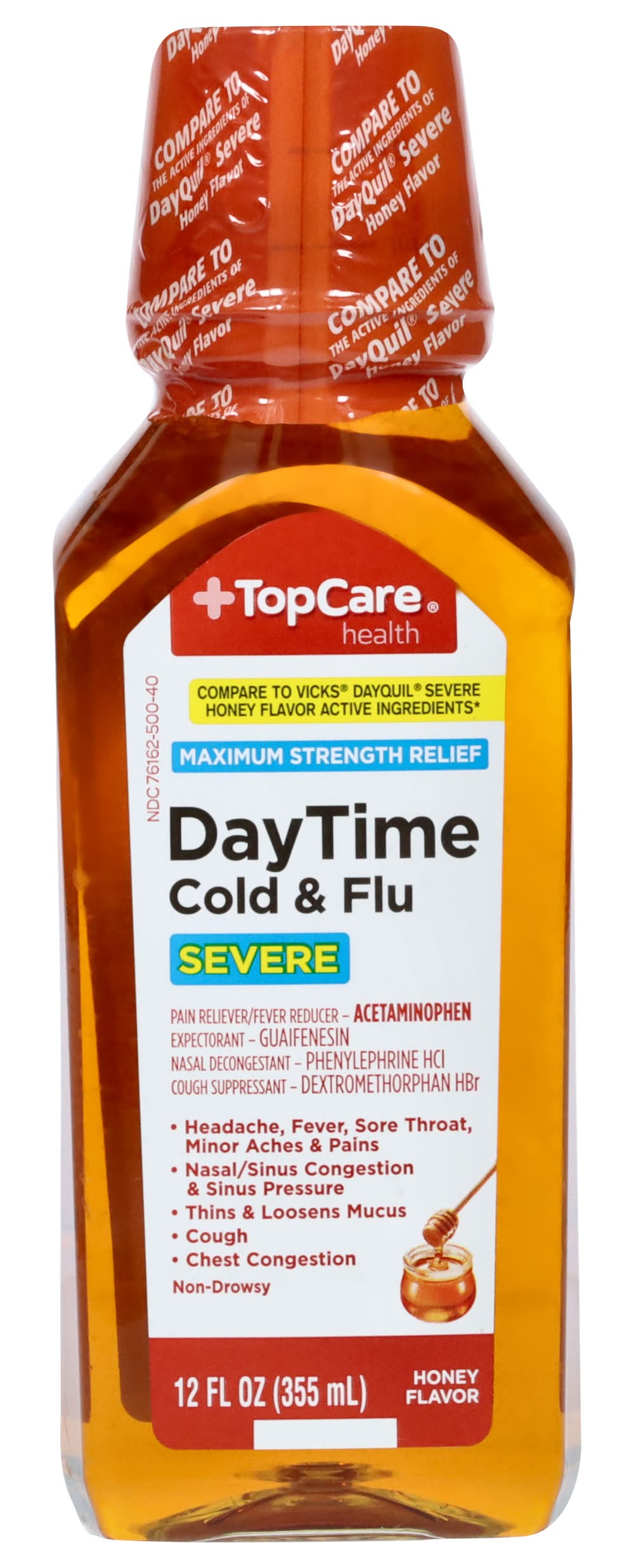 TopCare Daytime Cold & Flu Strength Relief, Honey (12 fl oz)