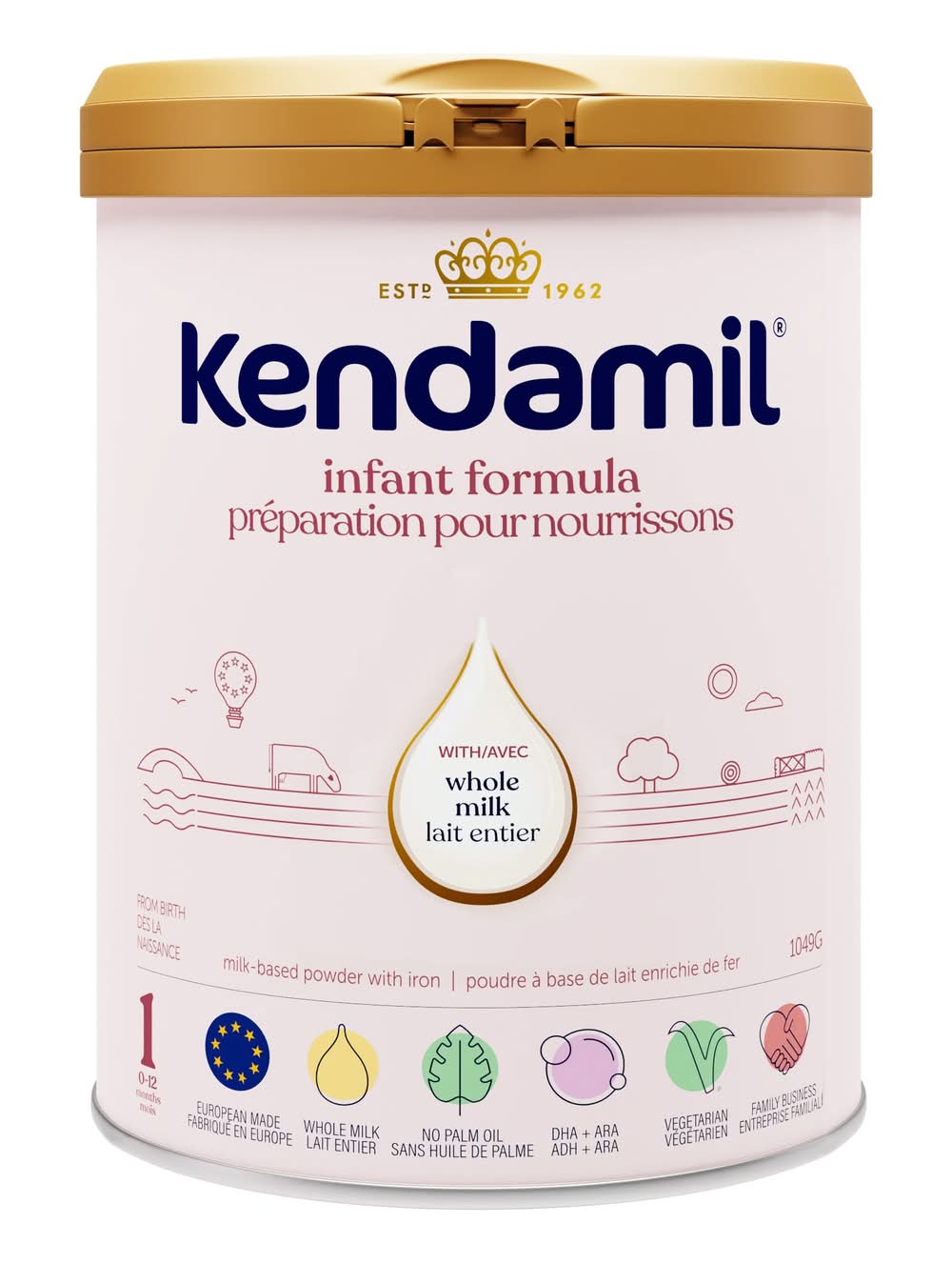 Kendamil Baby Formula Whole Milk Powder, 0-12M (800 g)
