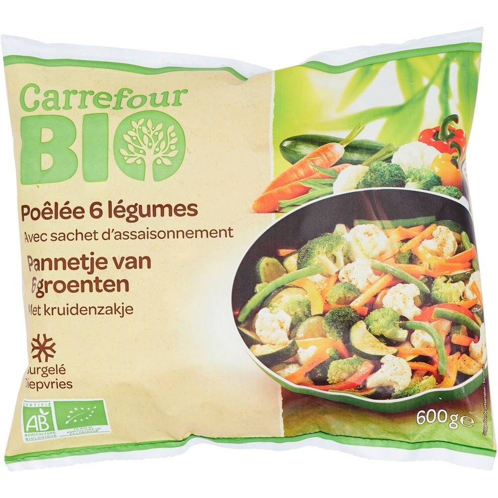 Carrefour - Bio poêlée de 6 légumes (600g)