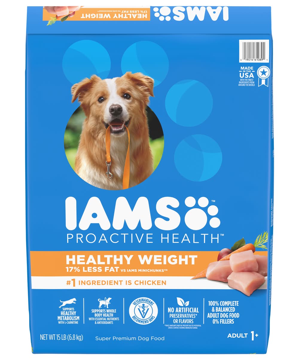 Iams Healthy Weight Chicken Recipe Dry Dog Food (15 lbs)