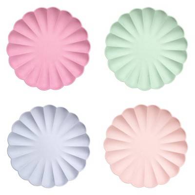 Meri Meri Large Multicolor Compostable Plates (Pack of 8)