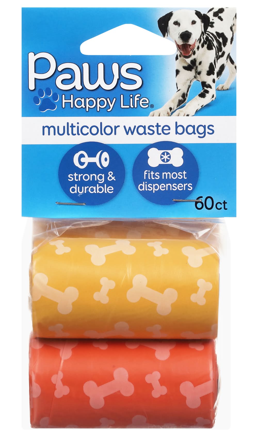Paws Happy Life Premium Pet Waste Bags, Green (60 ct)
