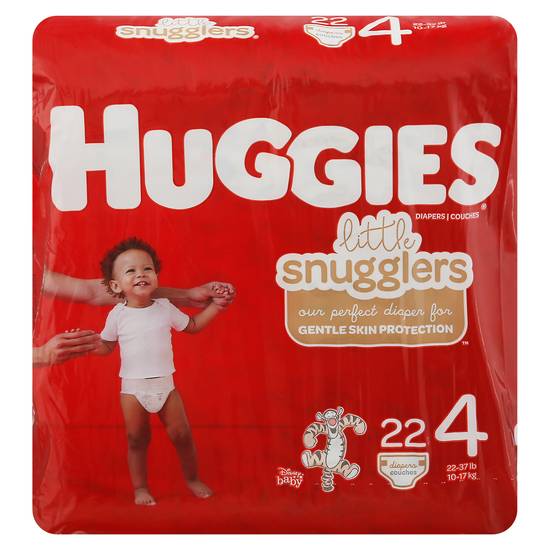 Huggies Little Snugglers Size 4 Baby Diapers (22 ct)