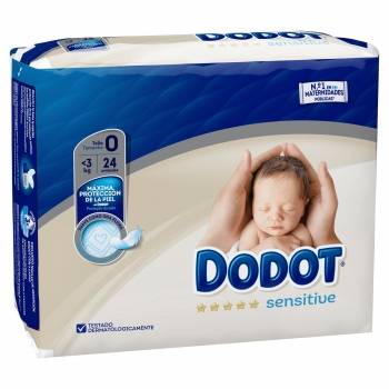 Pa�ñales Dodot Sensitive Recién Nacido Talla 0  (1,5-2,5 kg) 24 uds