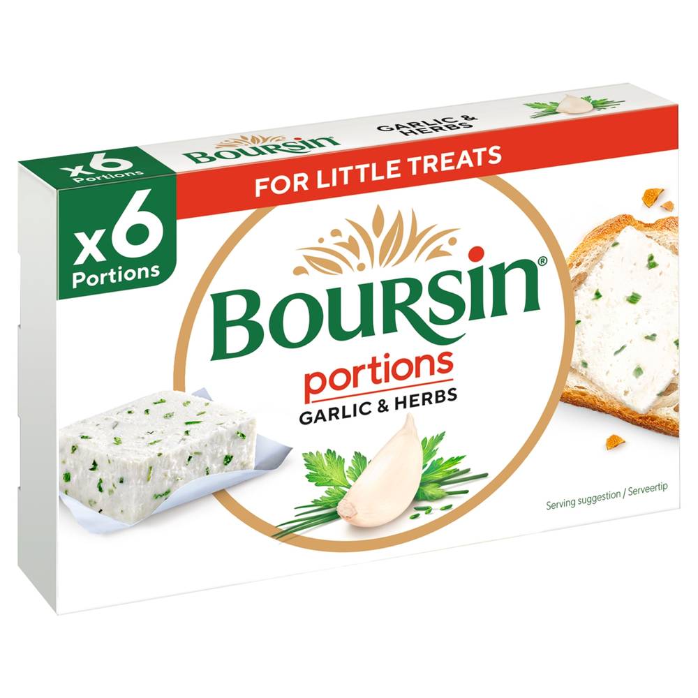 Boursin Garlic-Herb, For Little Treats Cheese Portions (6 pack)