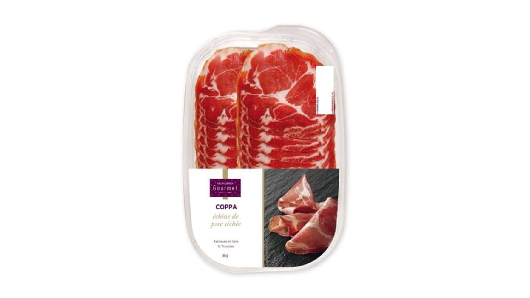 Monoprix Gourmet Coppa échine de porc séchée Le paquet de 12 tranches - 80 g