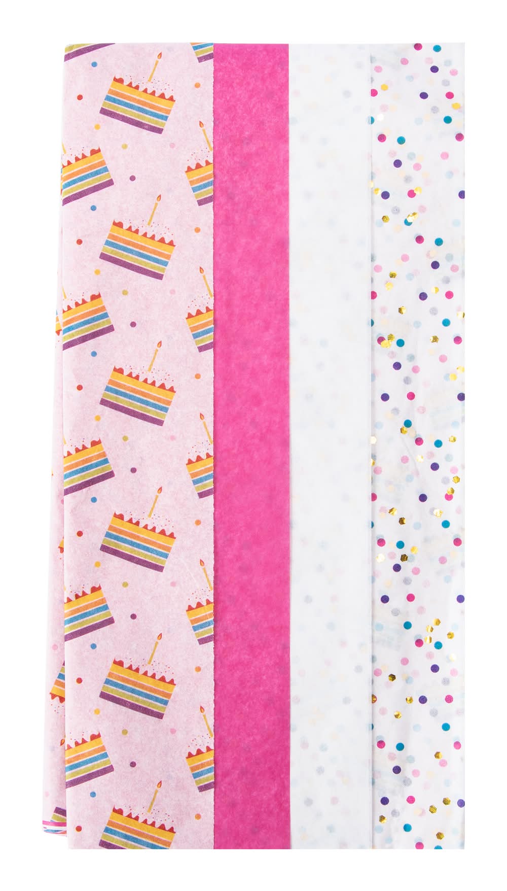 Decorative Tissue Paper 10-Sheets Pink and Rainbow