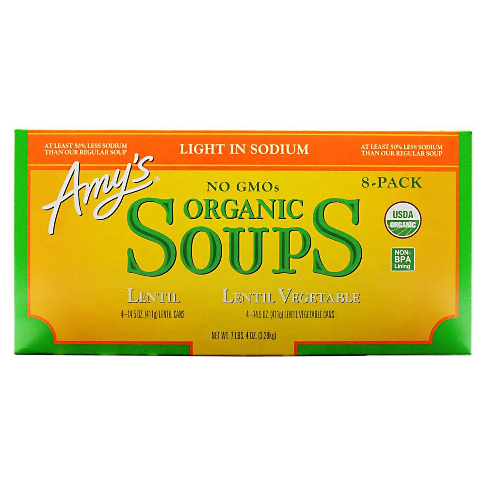 Amy's Organic Soups, Variety Pack, 14.5 oz, 8-count