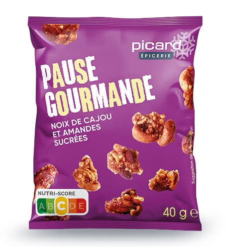 Pause gourmande, noix de cajou, amandes sucrées