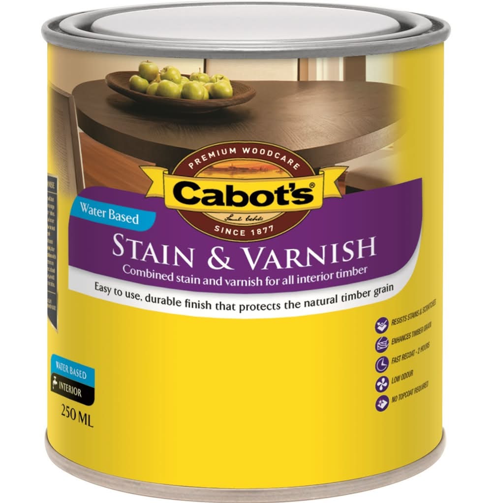 Cabot's 250ml Walnut Water Based Stain And Varnish - 250ml