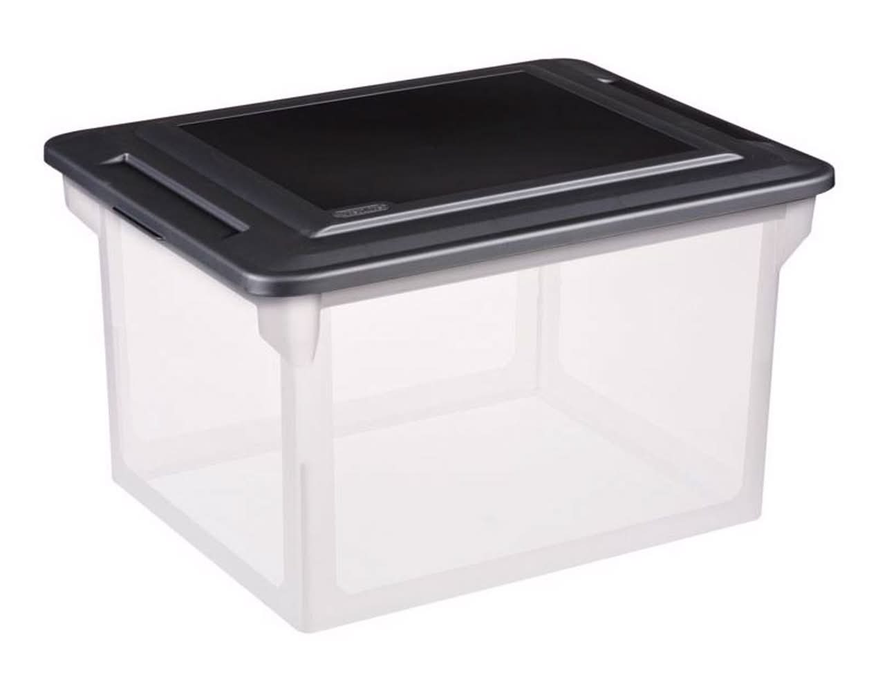 Sterilite 4.4 Cu Ft Black/Clear Storage Unit 11 In. H X 14 In. W X 18.5 In. D Stackable
